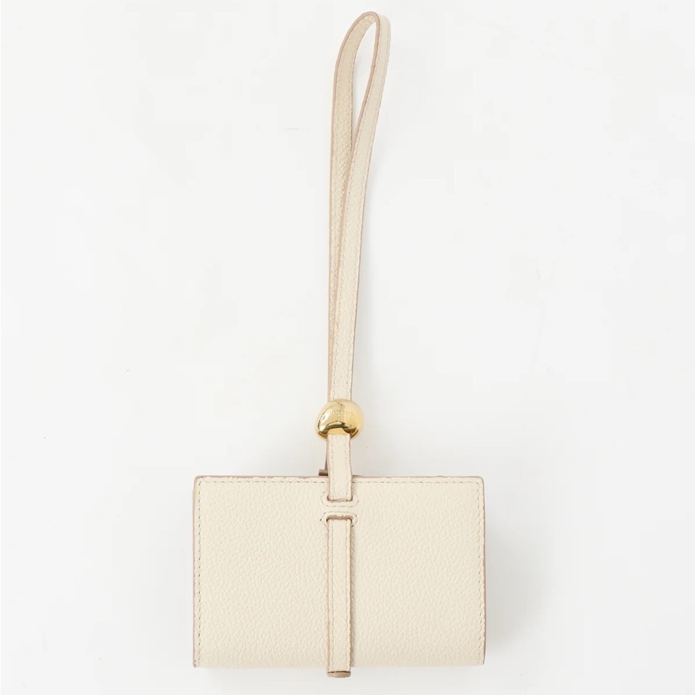 Polène Kayé Card Holder Cream Textured Duo Chalk - Picture 4 of 7